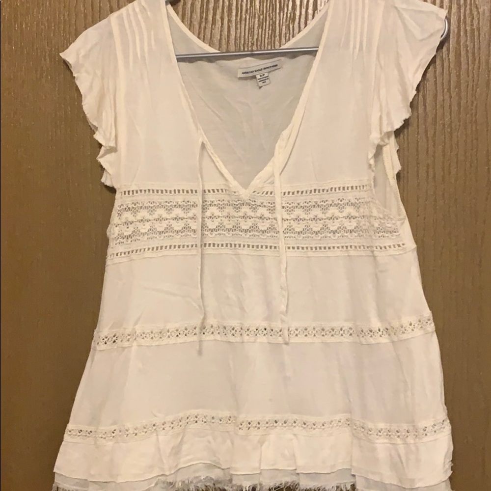 Short sleeve detailed blouse